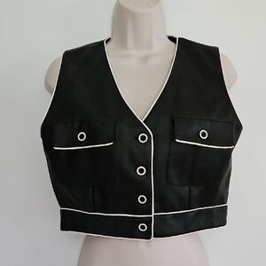 NWT Vintage Neutral Zone Crop Vest Vegan Size M